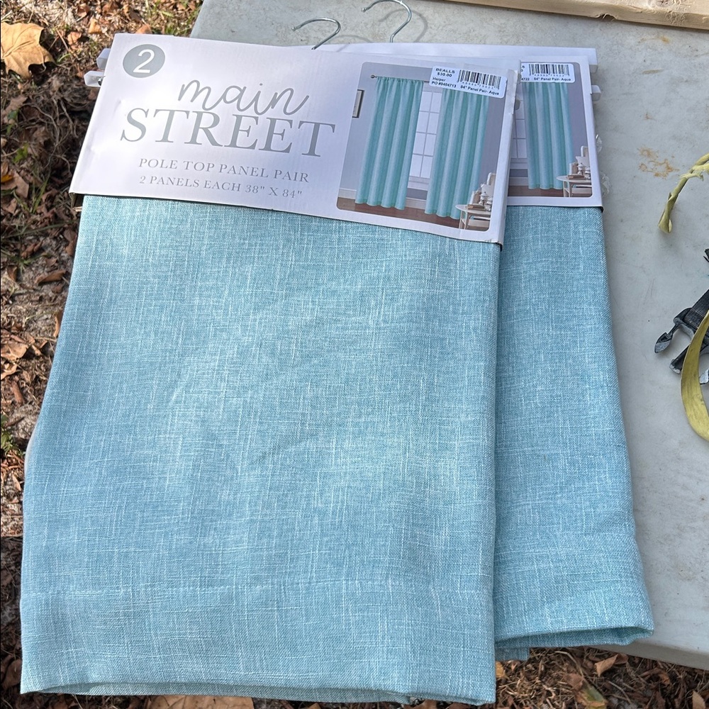 Aqua Pole Top Curtain Panels